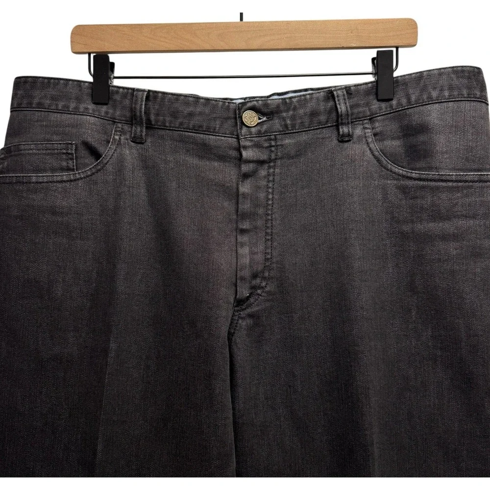 Brioni Men's Size 42R Black Denim Tapered Leg Stretch Jeans Made in Italy euc